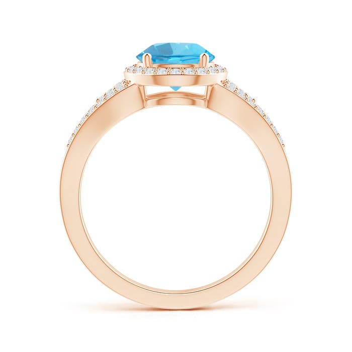 AA - Swiss Blue Topaz / 1.86 CT / 14 KT Rose Gold