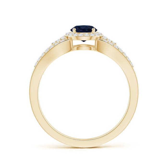 A - Blue Sapphire / 0.89 CT / 14 KT Yellow Gold