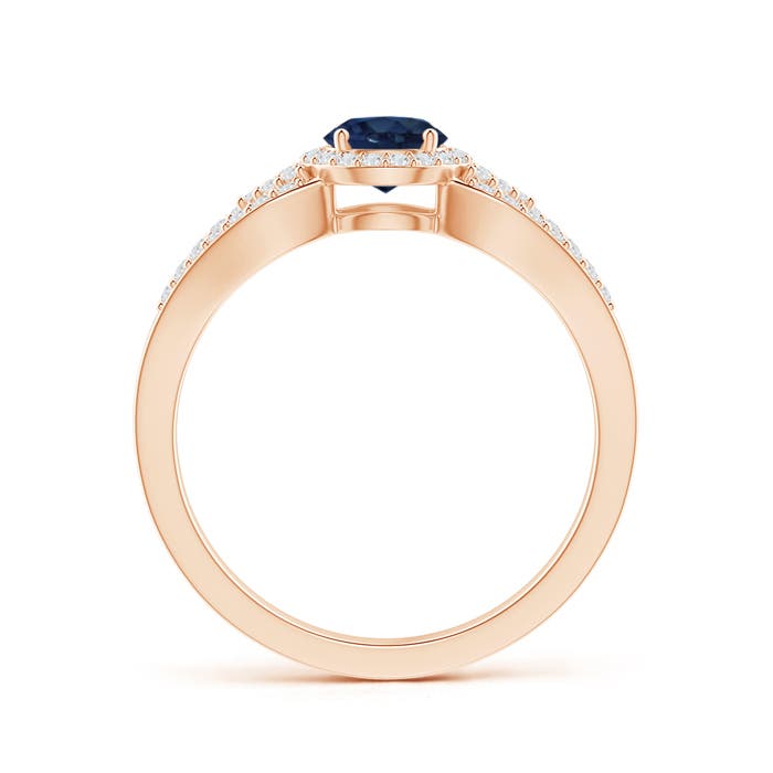 AA - Blue Sapphire / 0.89 CT / 14 KT Rose Gold