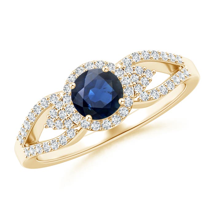 AA - Blue Sapphire / 0.89 CT / 14 KT Yellow Gold