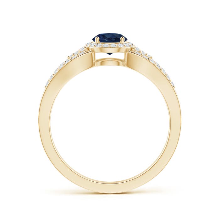 AA - Blue Sapphire / 0.89 CT / 14 KT Yellow Gold