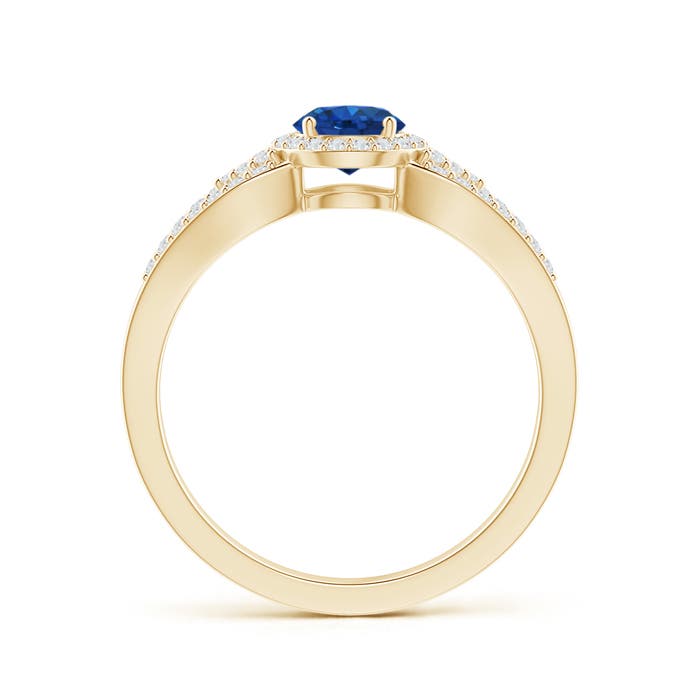 AAA - Blue Sapphire / 0.89 CT / 14 KT Yellow Gold