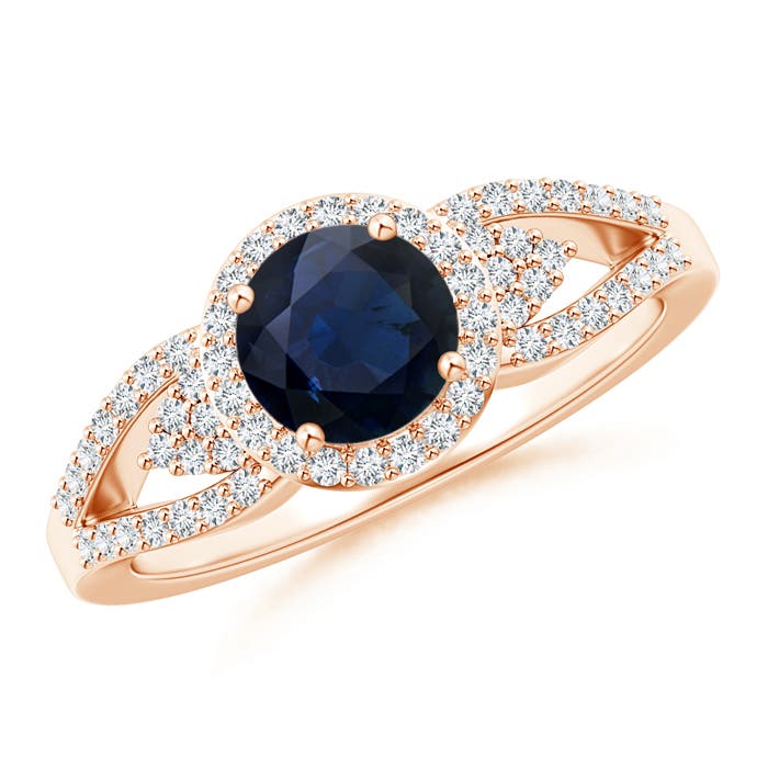 A - Blue Sapphire / 1.3 CT / 14 KT Rose Gold