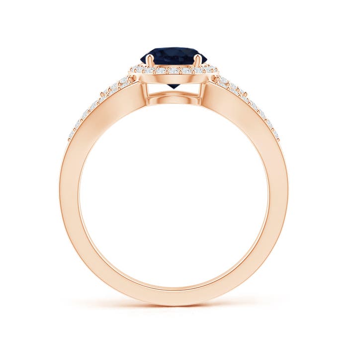 A - Blue Sapphire / 1.3 CT / 14 KT Rose Gold