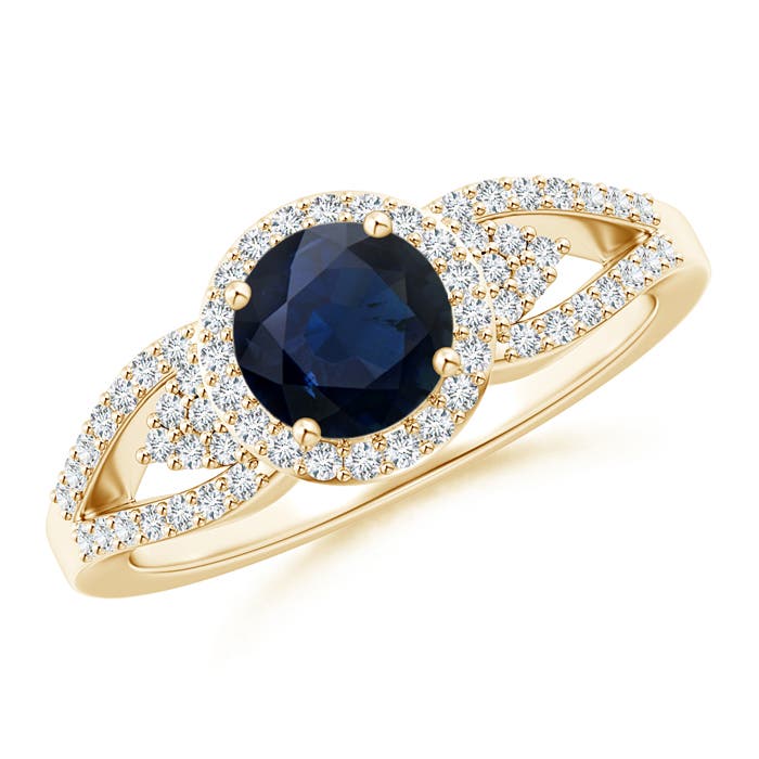 A - Blue Sapphire / 1.3 CT / 14 KT Yellow Gold