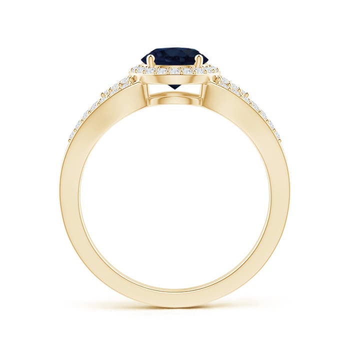 A - Blue Sapphire / 1.3 CT / 14 KT Yellow Gold