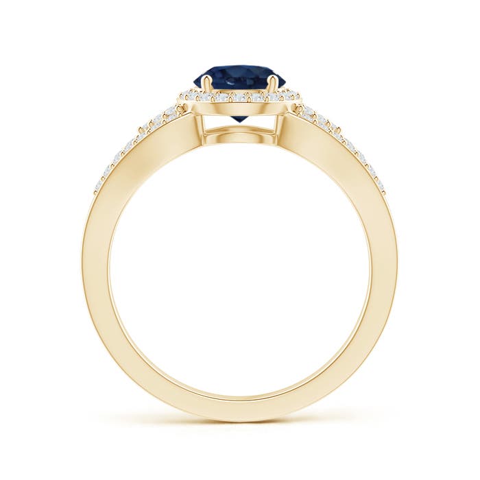 AA - Blue Sapphire / 1.3 CT / 14 KT Yellow Gold