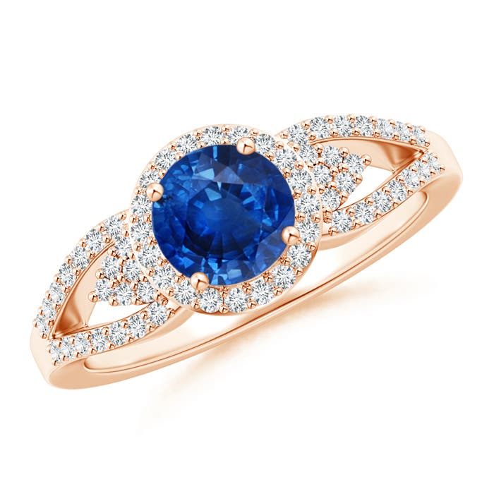 AAA - Blue Sapphire / 1.3 CT / 14 KT Rose Gold