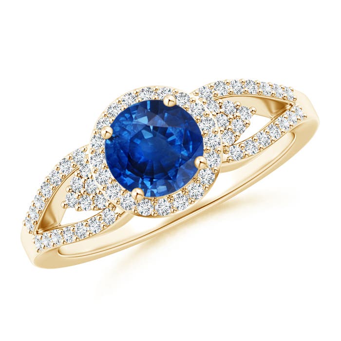 AAA - Blue Sapphire / 1.3 CT / 14 KT Yellow Gold