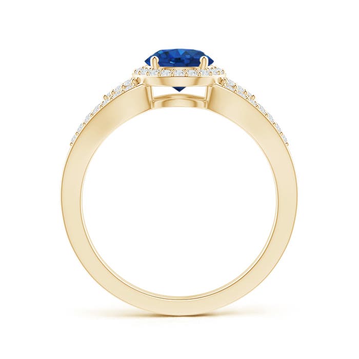 AAA - Blue Sapphire / 1.3 CT / 14 KT Yellow Gold