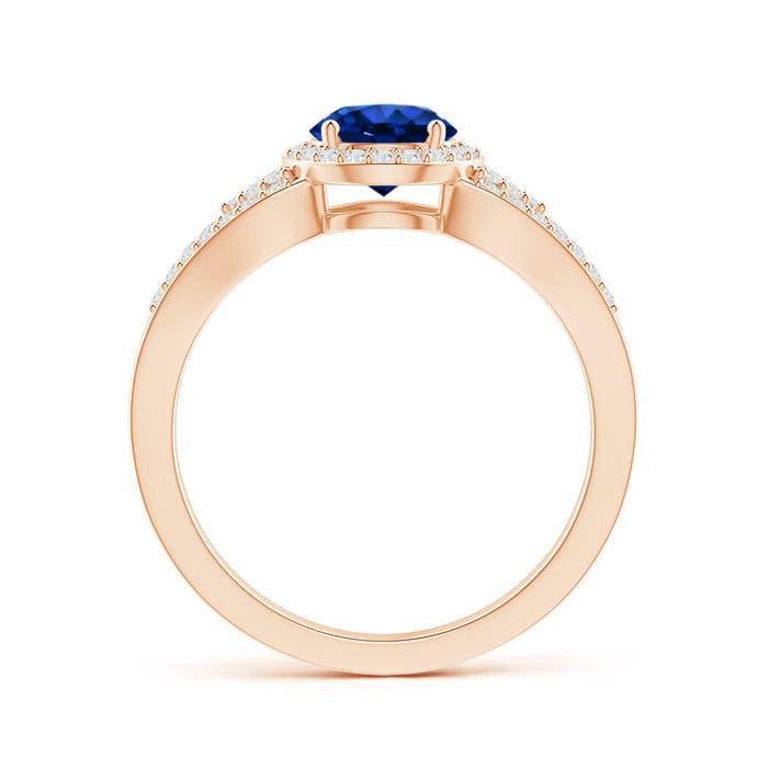 AAAA - Blue Sapphire / 1.3 CT / 14 KT Rose Gold