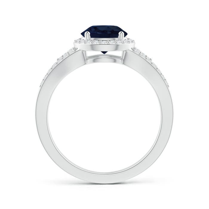 A - Blue Sapphire / 1.91 CT / 14 KT White Gold