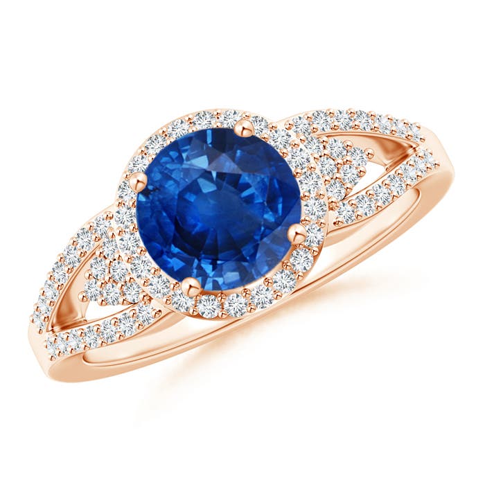 AAA - Blue Sapphire / 1.91 CT / 14 KT Rose Gold