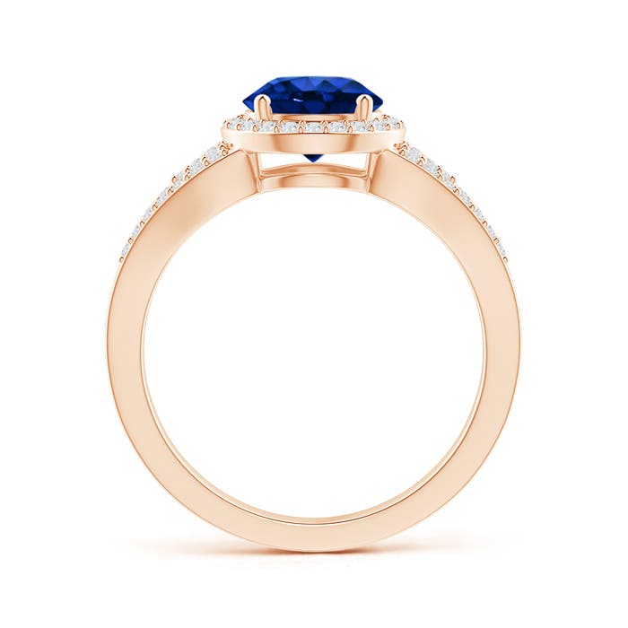 AAAA - Blue Sapphire / 1.91 CT / 14 KT Rose Gold