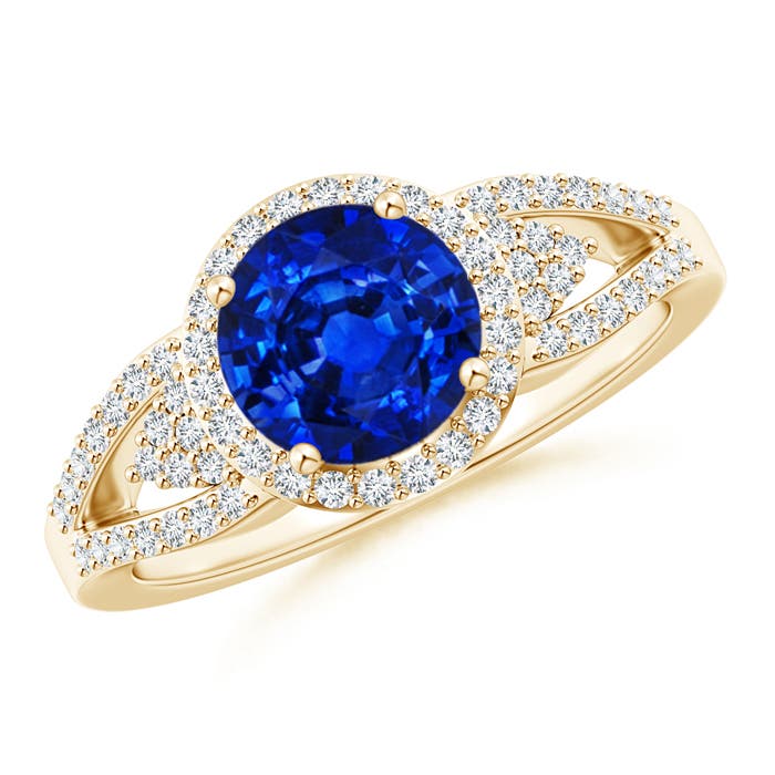 AAAA - Blue Sapphire / 1.91 CT / 14 KT Yellow Gold