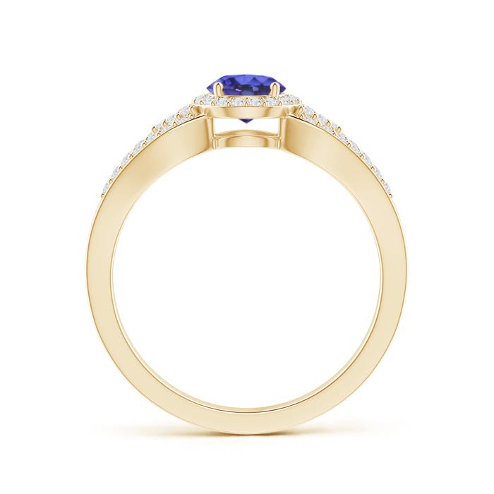 AAA - Tanzanite / 0.79 CT / 14 KT Yellow Gold