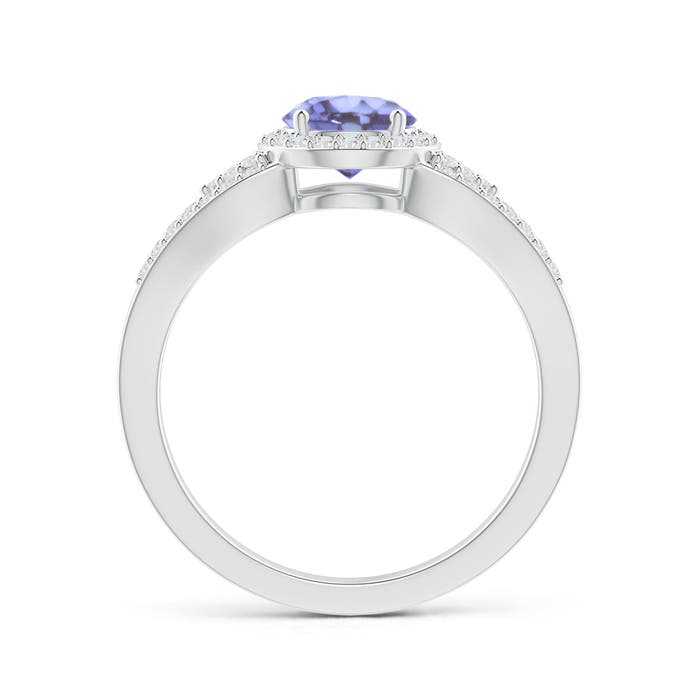 A - Tanzanite / 1.2 CT / 14 KT White Gold