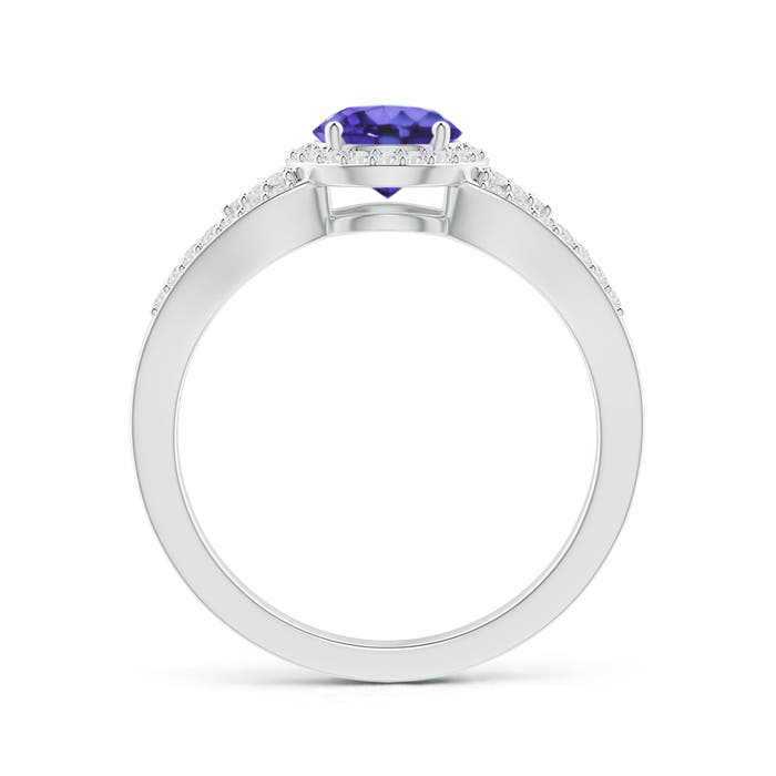 AA - Tanzanite / 1.2 CT / 14 KT White Gold