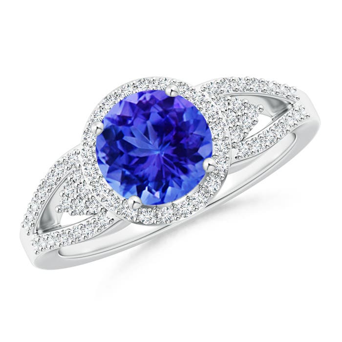 AAA - Tanzanite / 1.76 CT / 14 KT White Gold