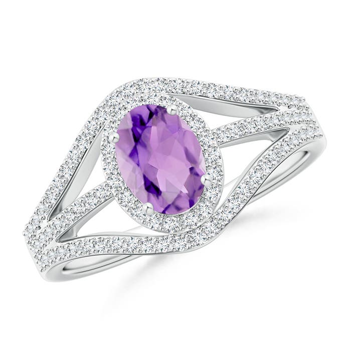 A - Amethyst / 1.14 CT / 14 KT White Gold