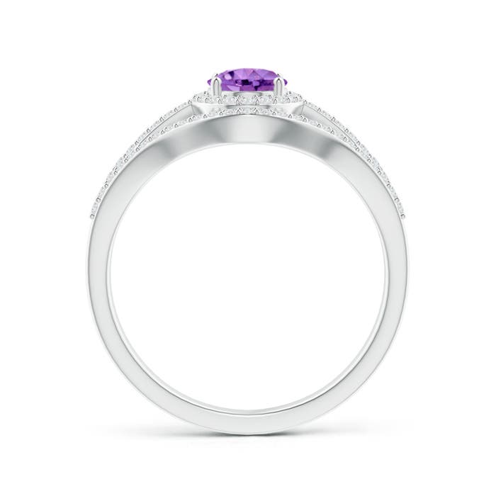 AA - Amethyst / 1.14 CT / 14 KT White Gold