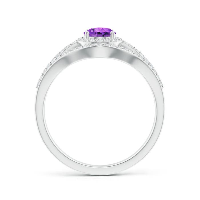 AAA - Amethyst / 1.14 CT / 14 KT White Gold