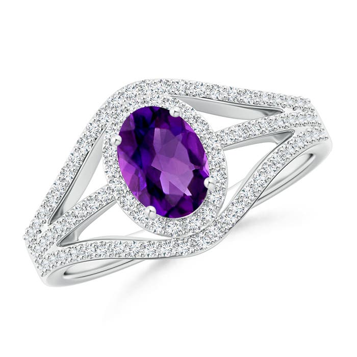 AAAA - Amethyst / 1.14 CT / 14 KT White Gold