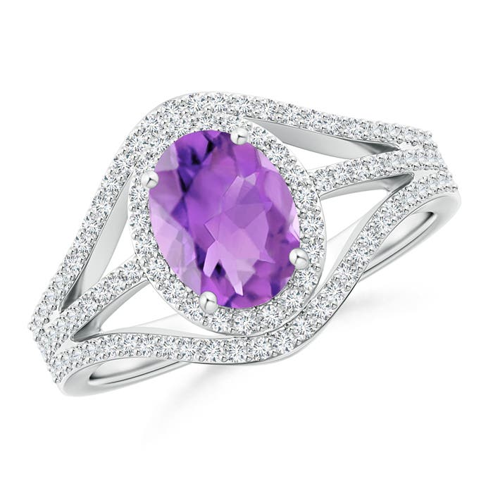 AA - Amethyst / 1.62 CT / 14 KT White Gold