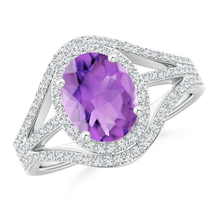 AA - Amethyst / 2.09 CT / 14 KT White Gold