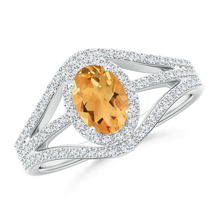 A - Citrine / 1.19 CT / 14 KT White Gold