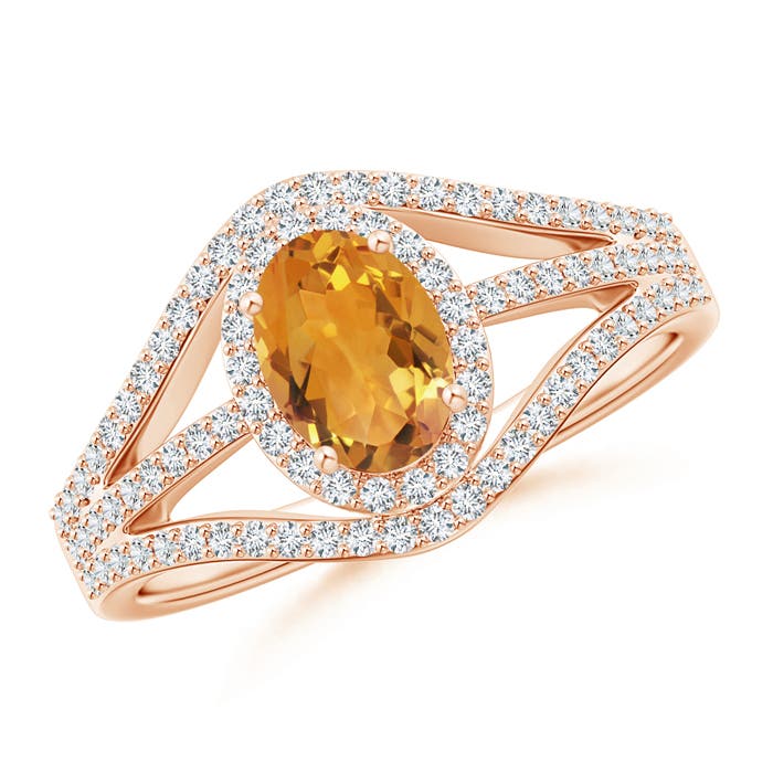 AA - Citrine / 1.19 CT / 14 KT Rose Gold