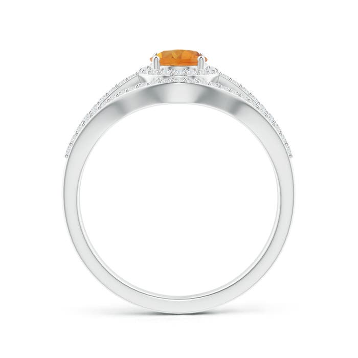 AA - Citrine / 1.19 CT / 14 KT White Gold