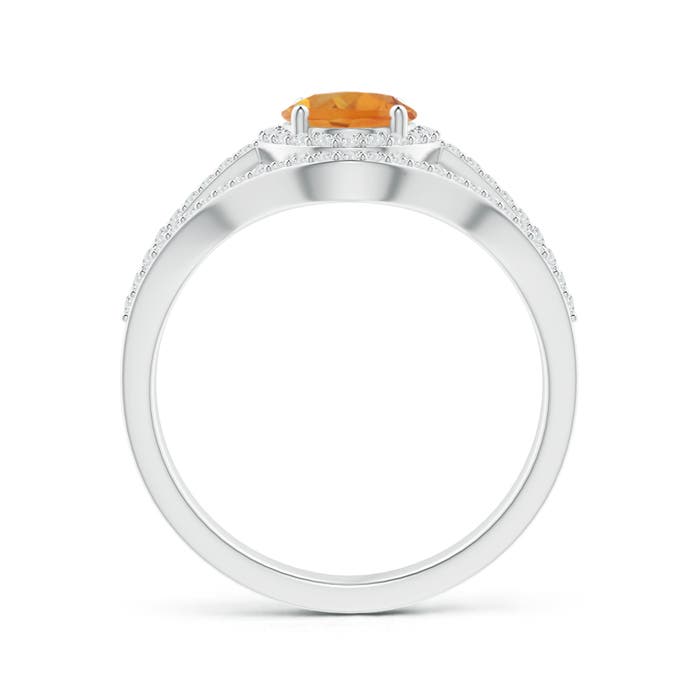 AA - Citrine / 1.57 CT / 14 KT White Gold