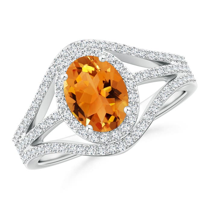 AAA - Citrine / 1.57 CT / 14 KT White Gold