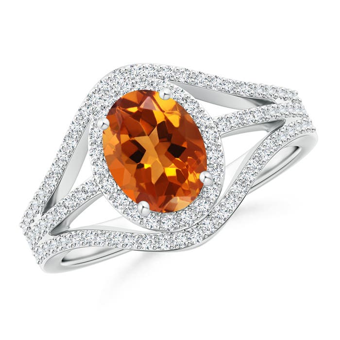 AAAA - Citrine / 1.57 CT / 14 KT White Gold