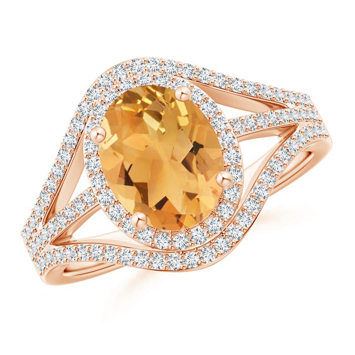 A - Citrine / 2.14 CT / 14 KT Rose Gold