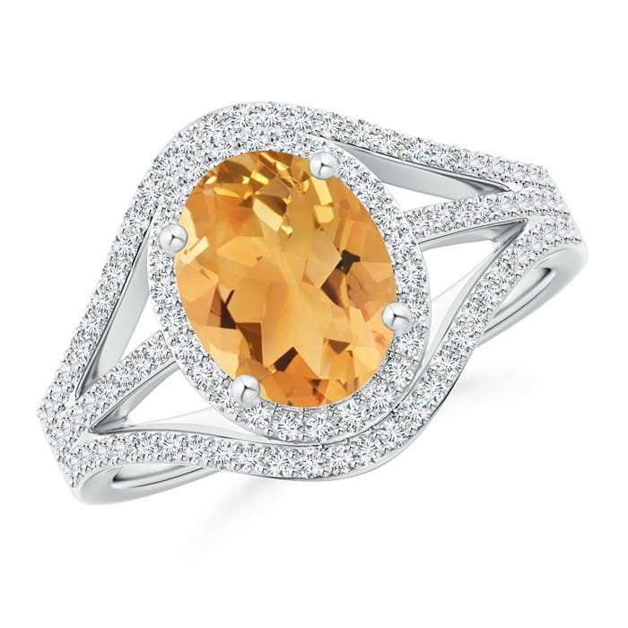 A - Citrine / 2.14 CT / 14 KT White Gold