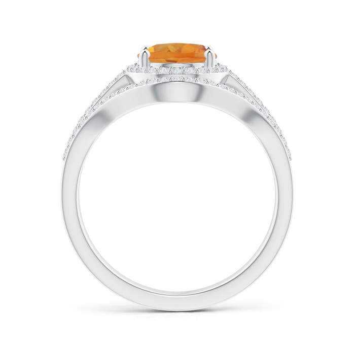 AA - Citrine / 2.14 CT / 14 KT White Gold