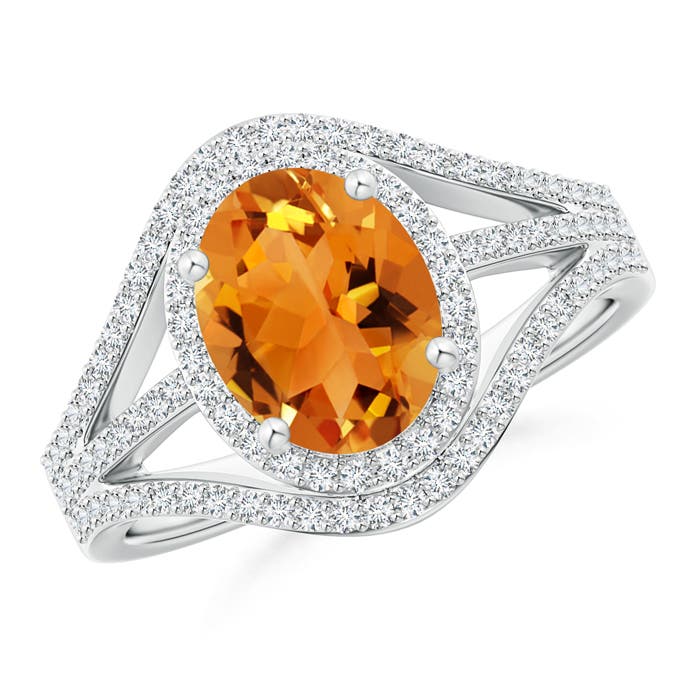 AAA - Citrine / 2.14 CT / 14 KT White Gold