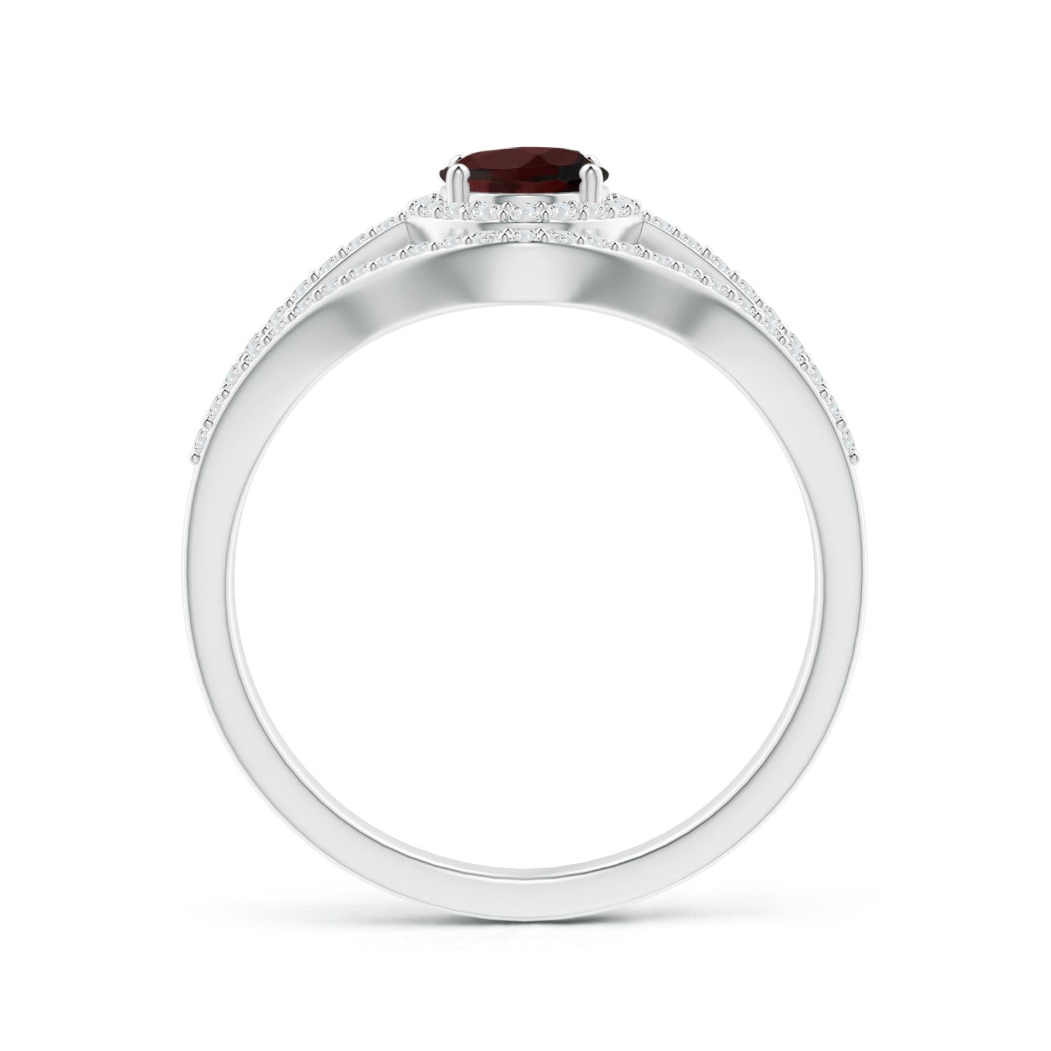 A - Garnet / 1.34 CT / 14 KT White Gold