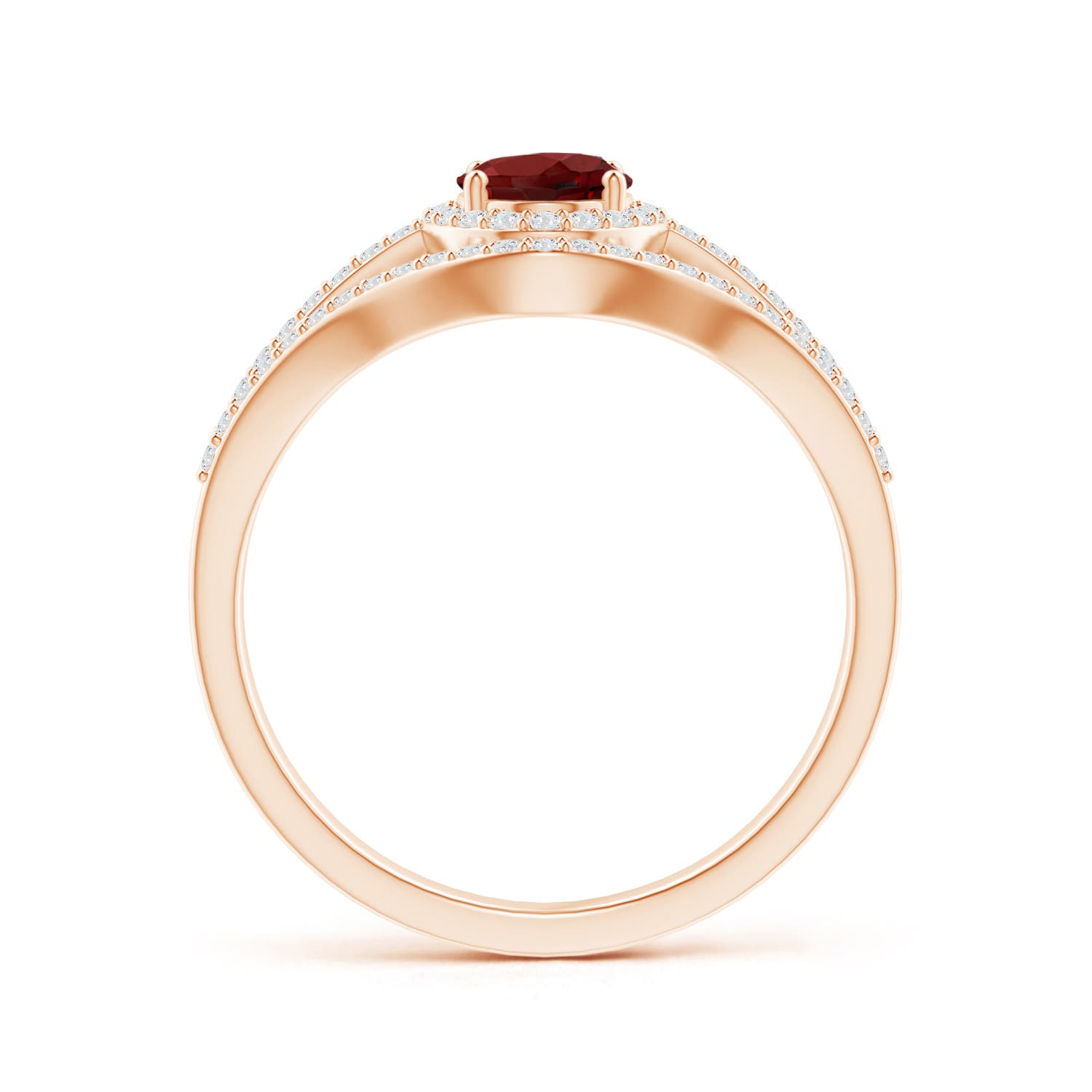 AAAA - Garnet / 1.34 CT / 14 KT Rose Gold