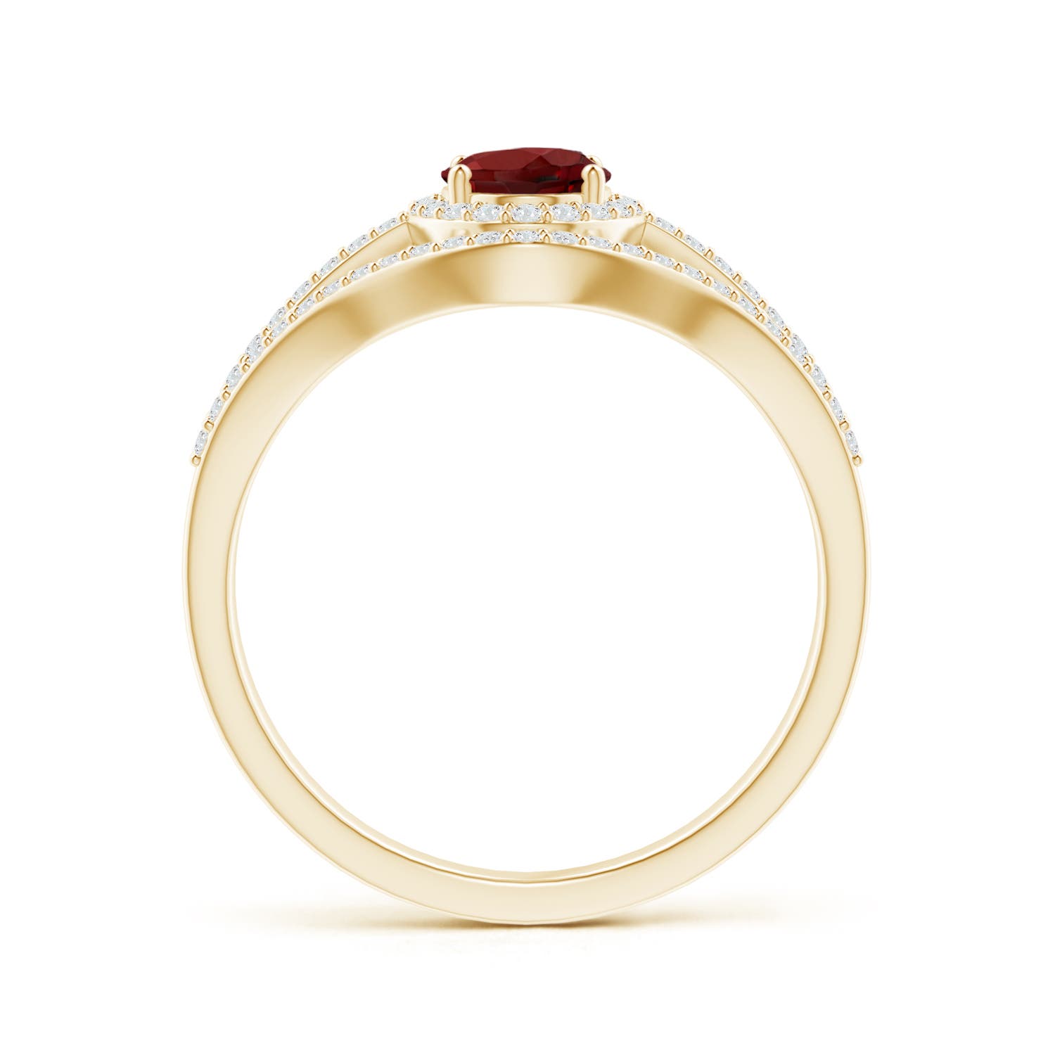 AAAA - Garnet / 1.34 CT / 14 KT Yellow Gold