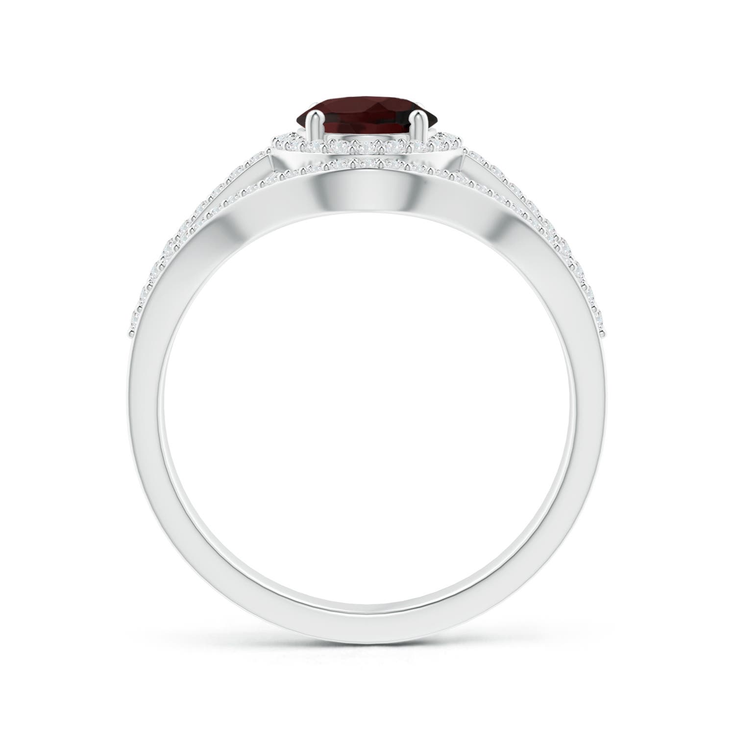 A - Garnet / 1.92 CT / 14 KT White Gold