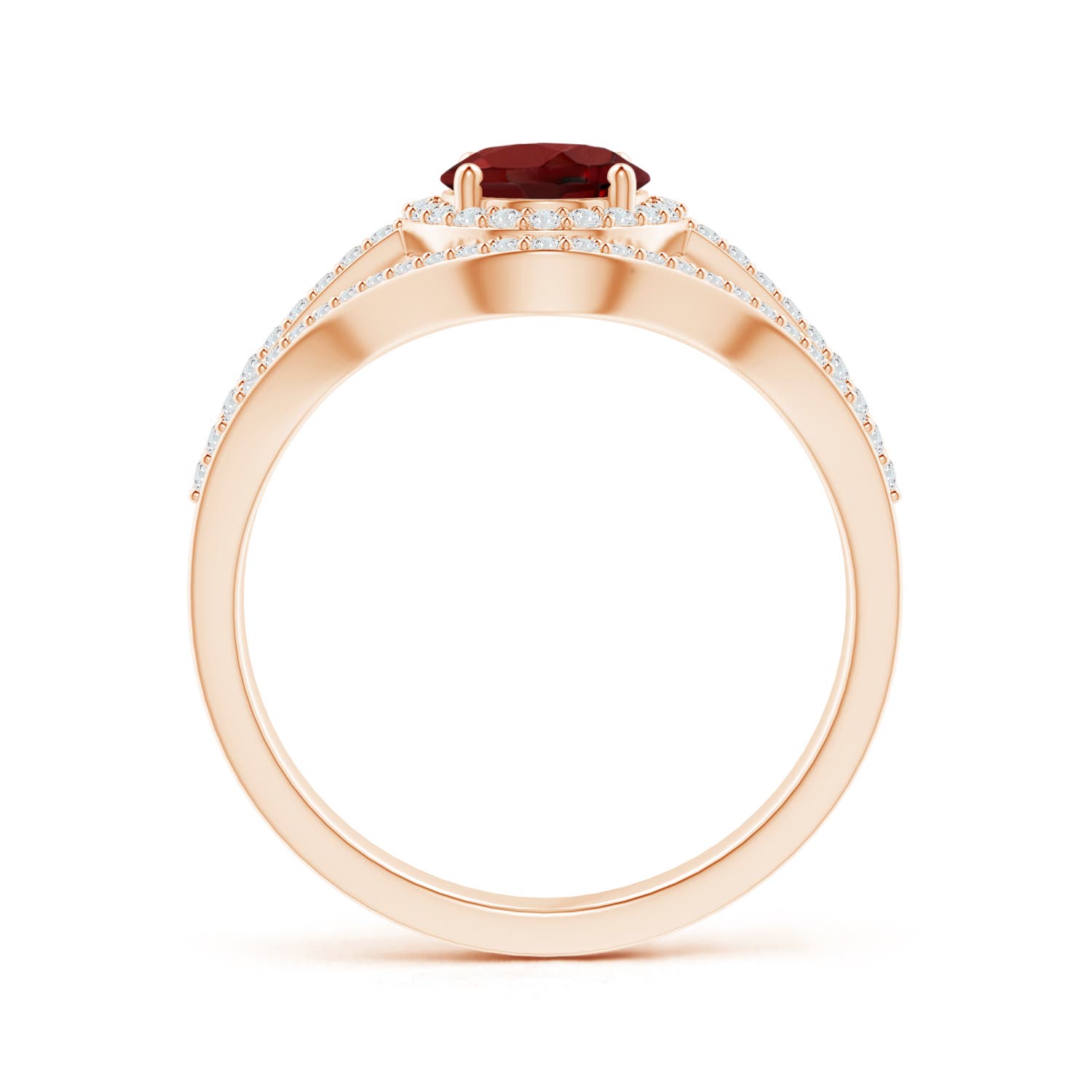 AAAA - Garnet / 1.92 CT / 14 KT Rose Gold