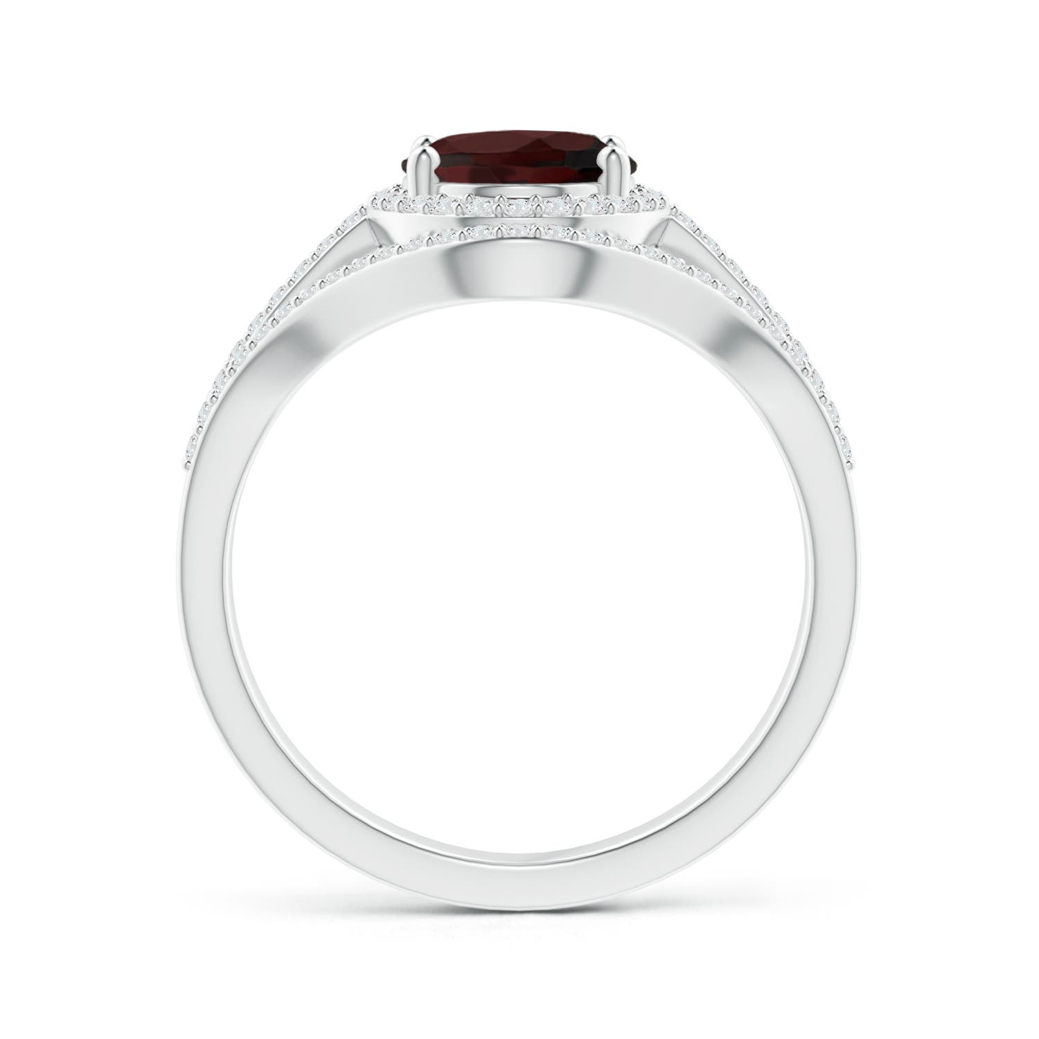 A - Garnet / 2.49 CT / 14 KT White Gold