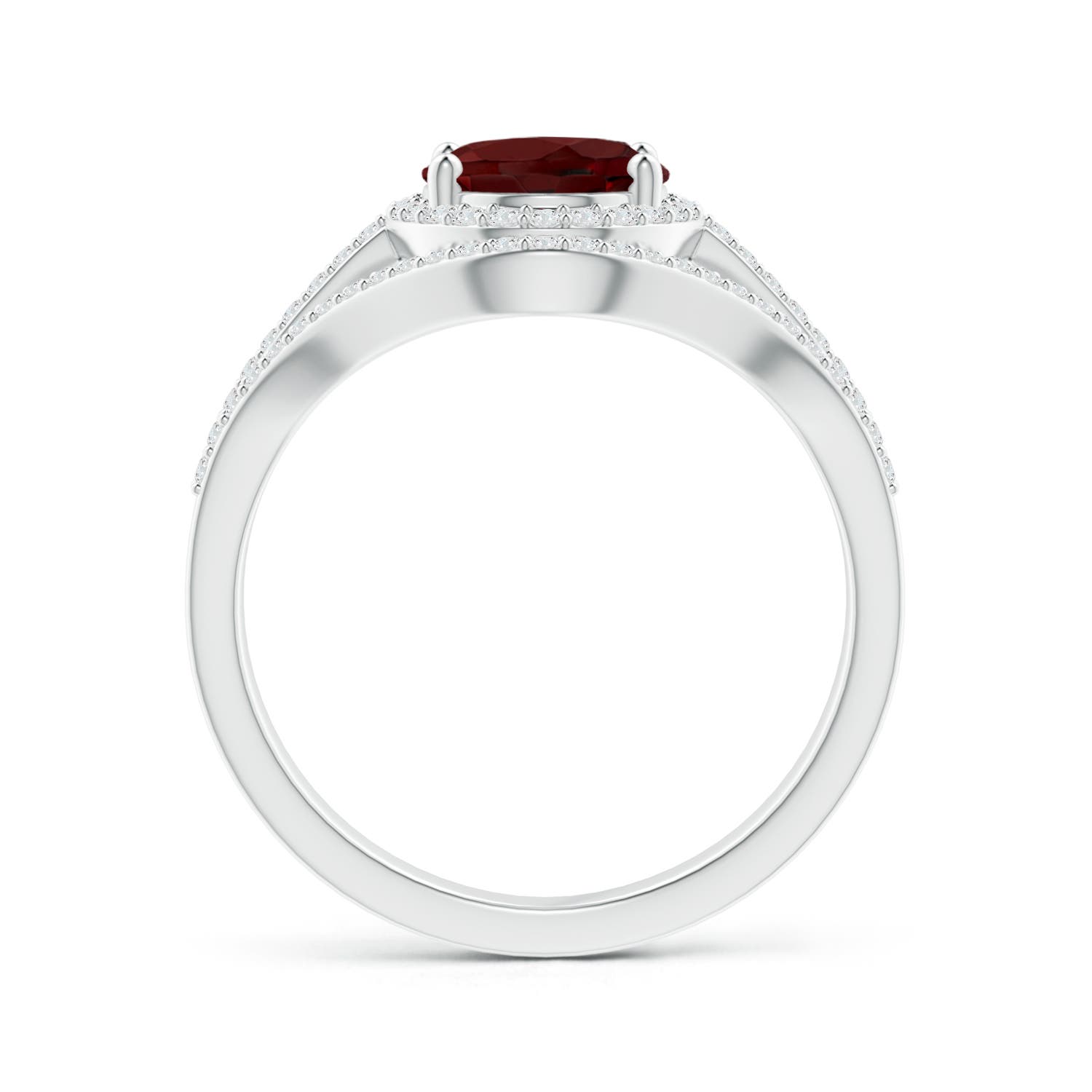 AAA - Garnet / 2.49 CT / 14 KT White Gold