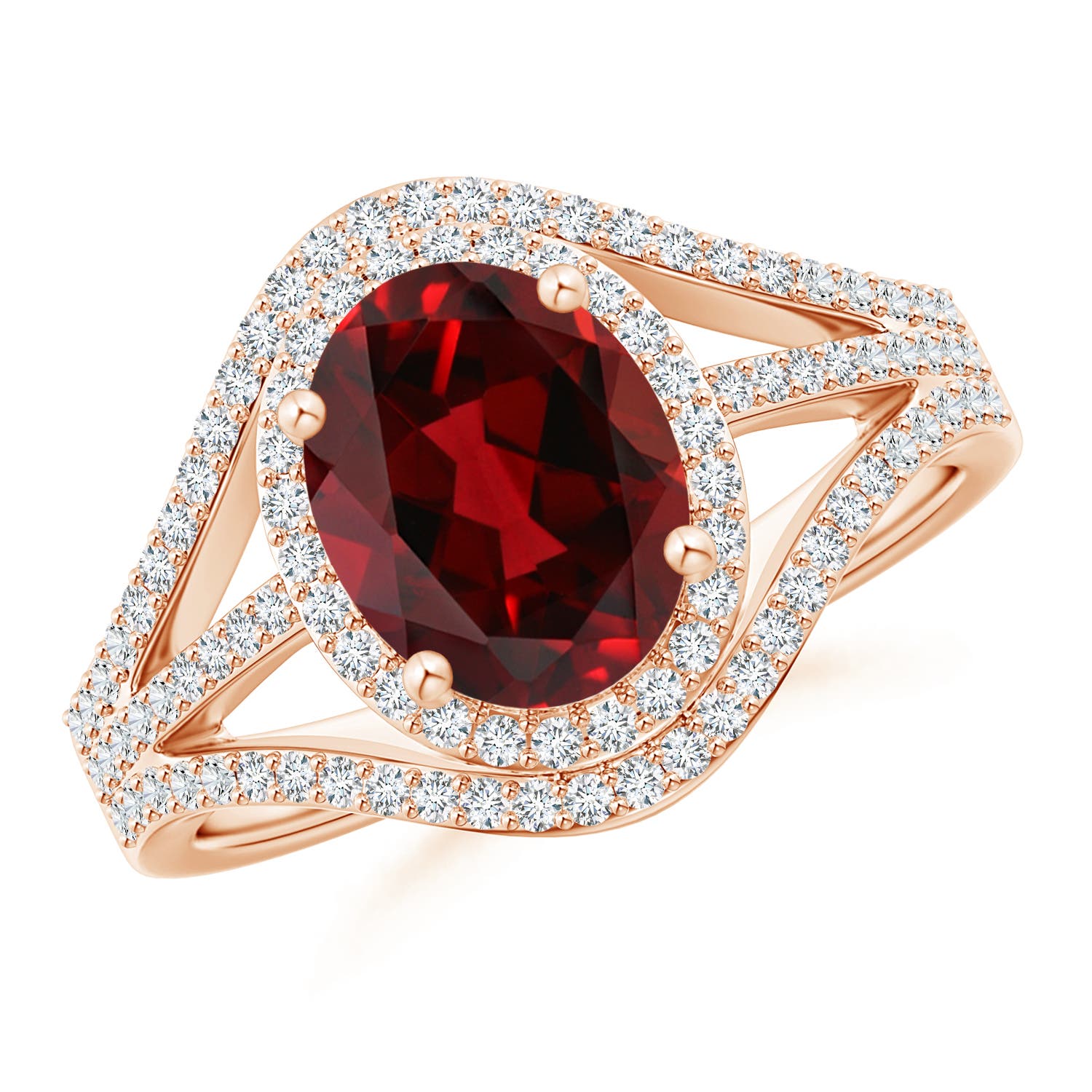 AAAA - Garnet / 2.49 CT / 14 KT Rose Gold