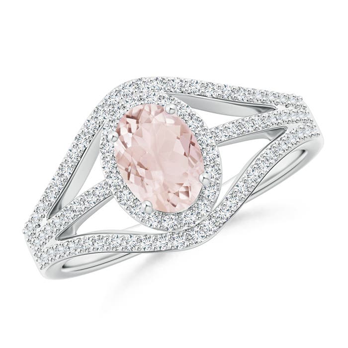 A - Morganite / 1.14 CT / 14 KT White Gold