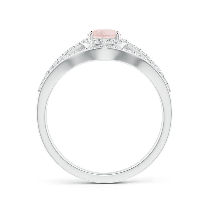 A - Morganite / 1.14 CT / 14 KT White Gold