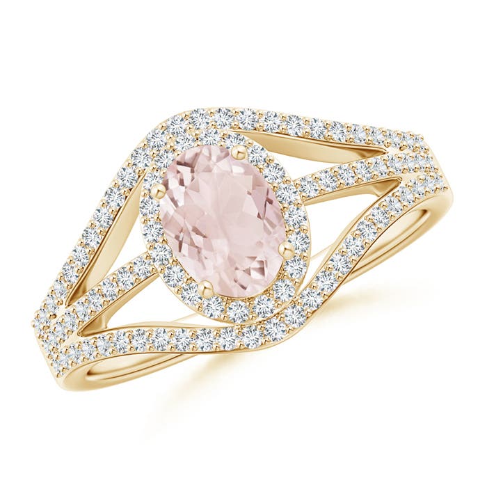 A - Morganite / 1.14 CT / 14 KT Yellow Gold